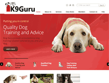 Tablet Screenshot of dogguruclasses.com
